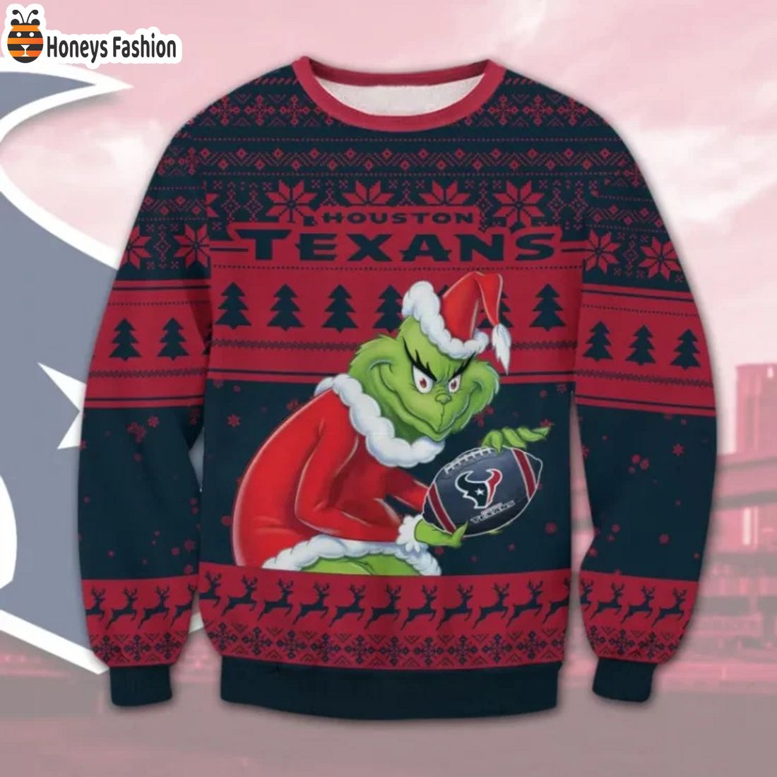 Houston Texans Grinch Ugly Christmas Sweater