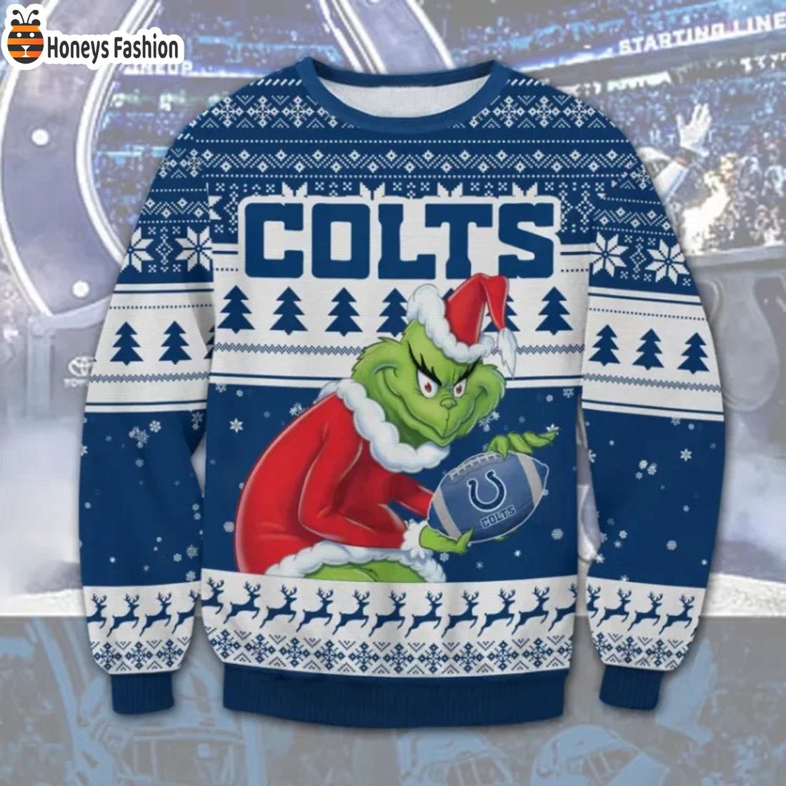 Indianapolis Colts Grinch Ugly Christmas Sweater