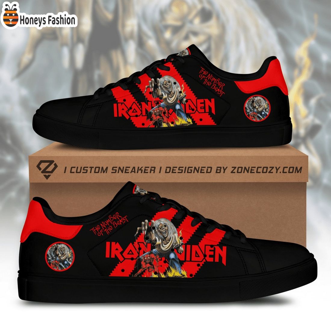 Iron Maiden the number of the beast stan smith adidas shoes