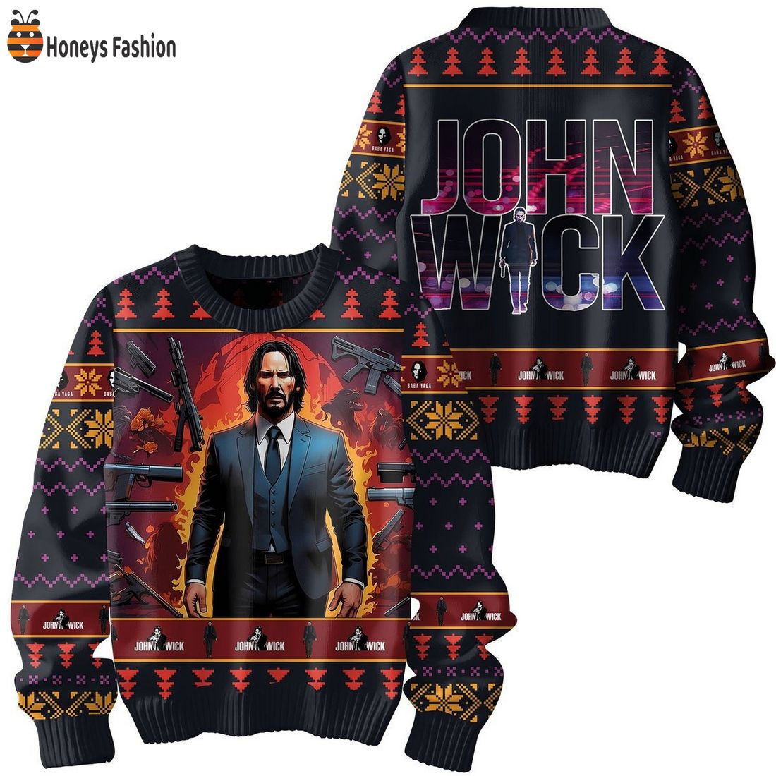 John Wick Chapter 4 2023 Ugly Christmas Sweater