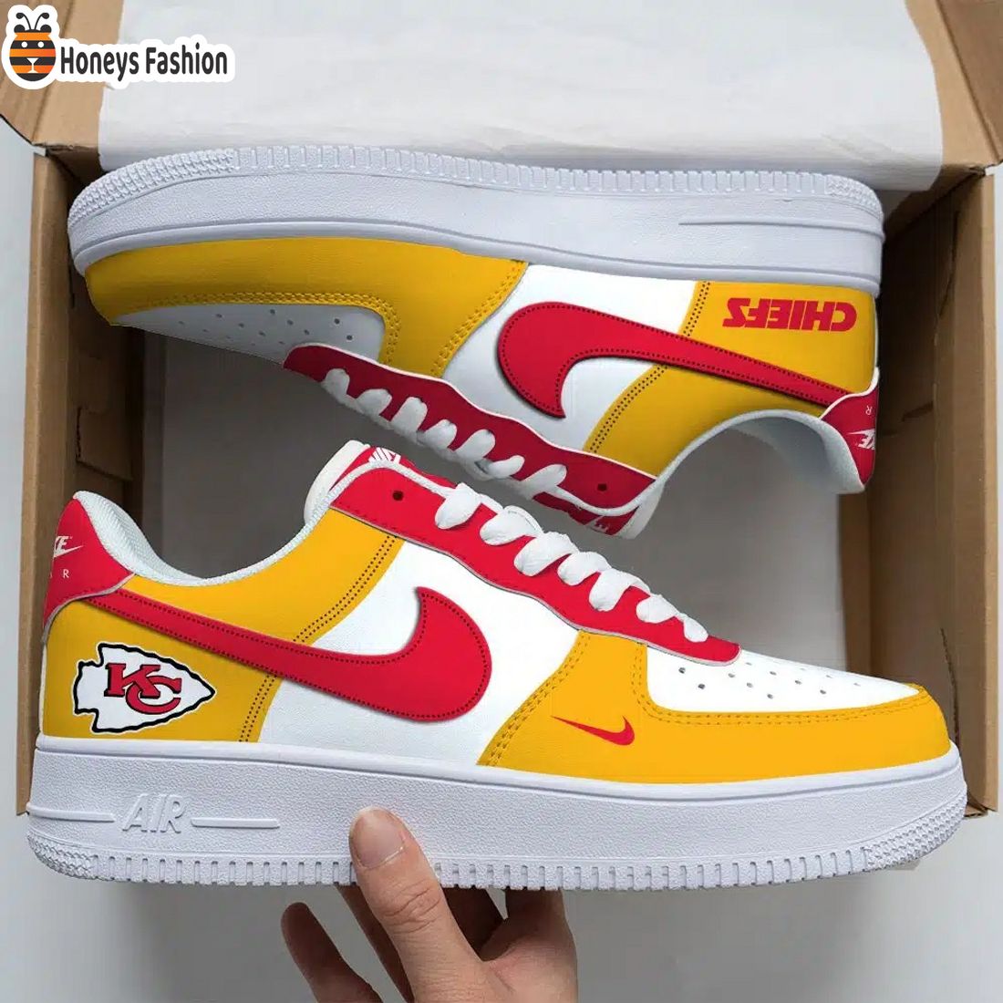 Kansas City Chiefs Air Force Custom Nike Air Force Sneaker