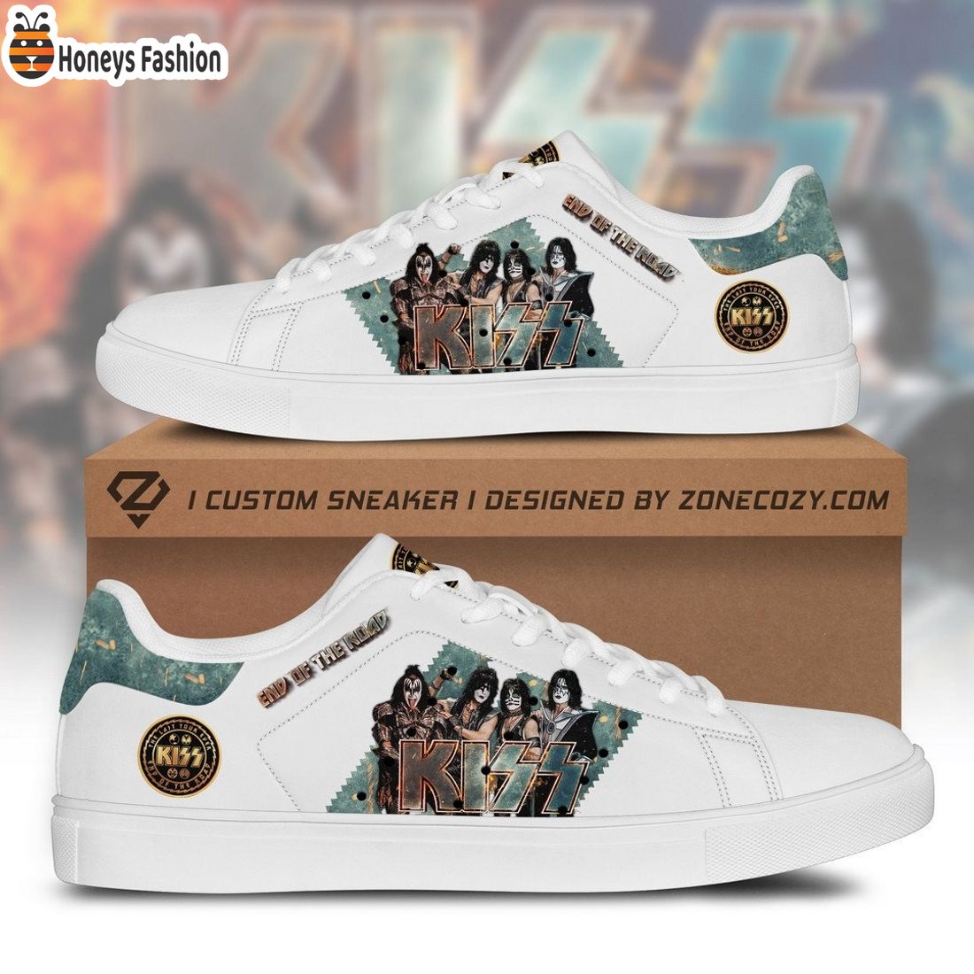 Kiss rock band mint stan smith adidas shoes