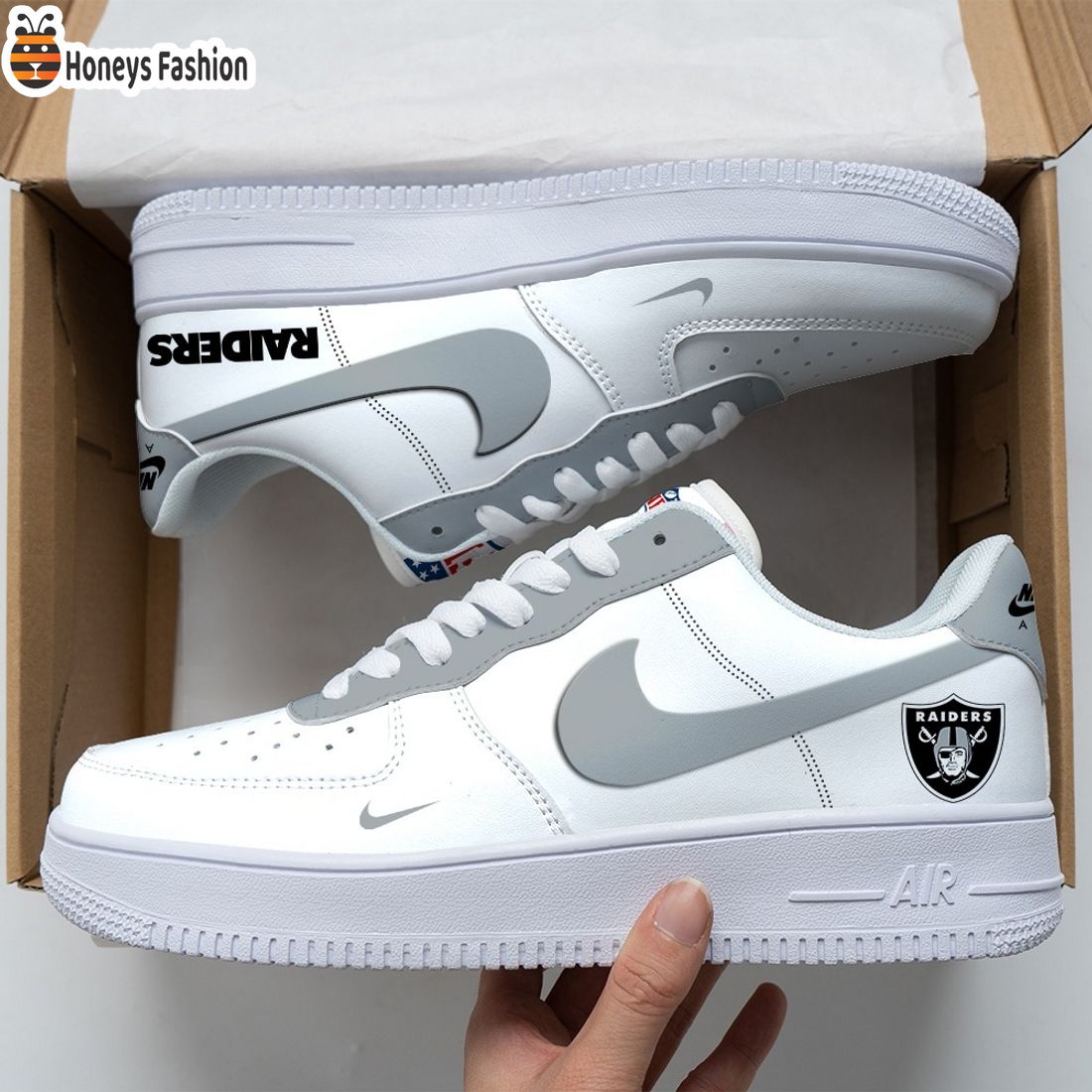 Las Vegas Raiders NFL Air Force Custom Nike Air Force Sneaker