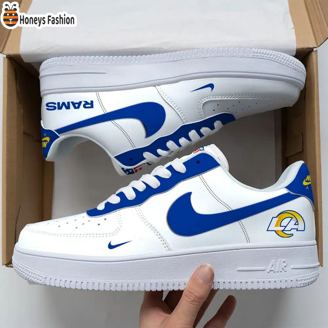 Los Angeles Rams NFL Air Force Custom Nike Air Force Sneaker