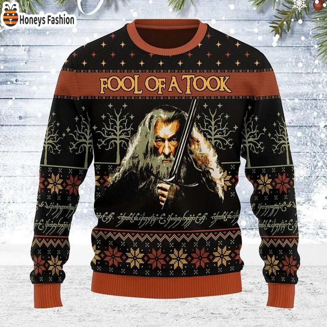 LOTR Gandalf fool of a took ugly christmas sweater
