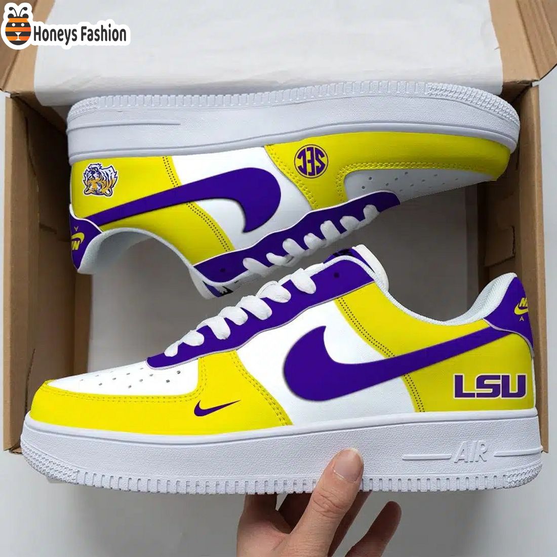LSU Tigers Air Force Custom Nike Air Force Sneaker
