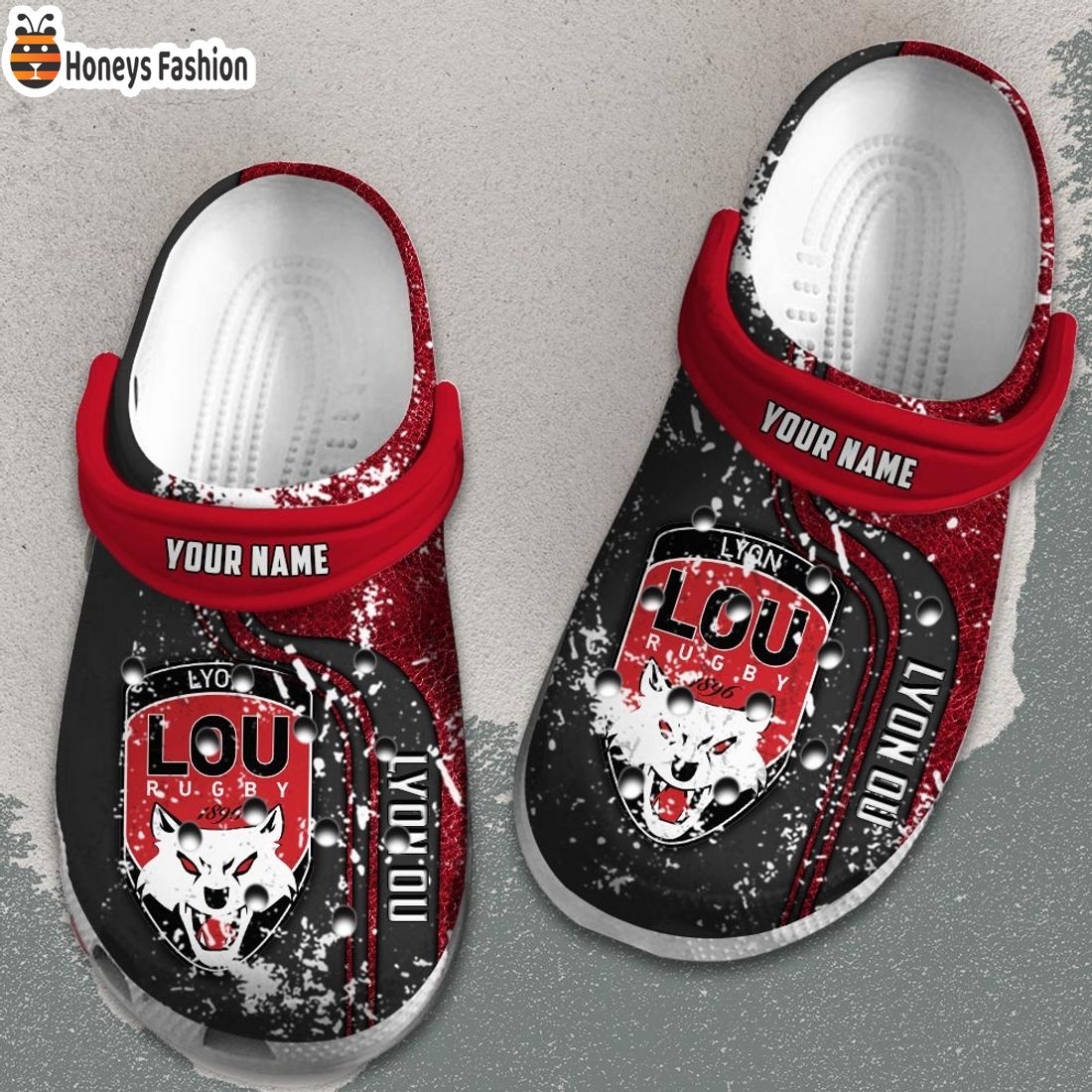 Lyon OU Custom Name Crocs Clog Shoes