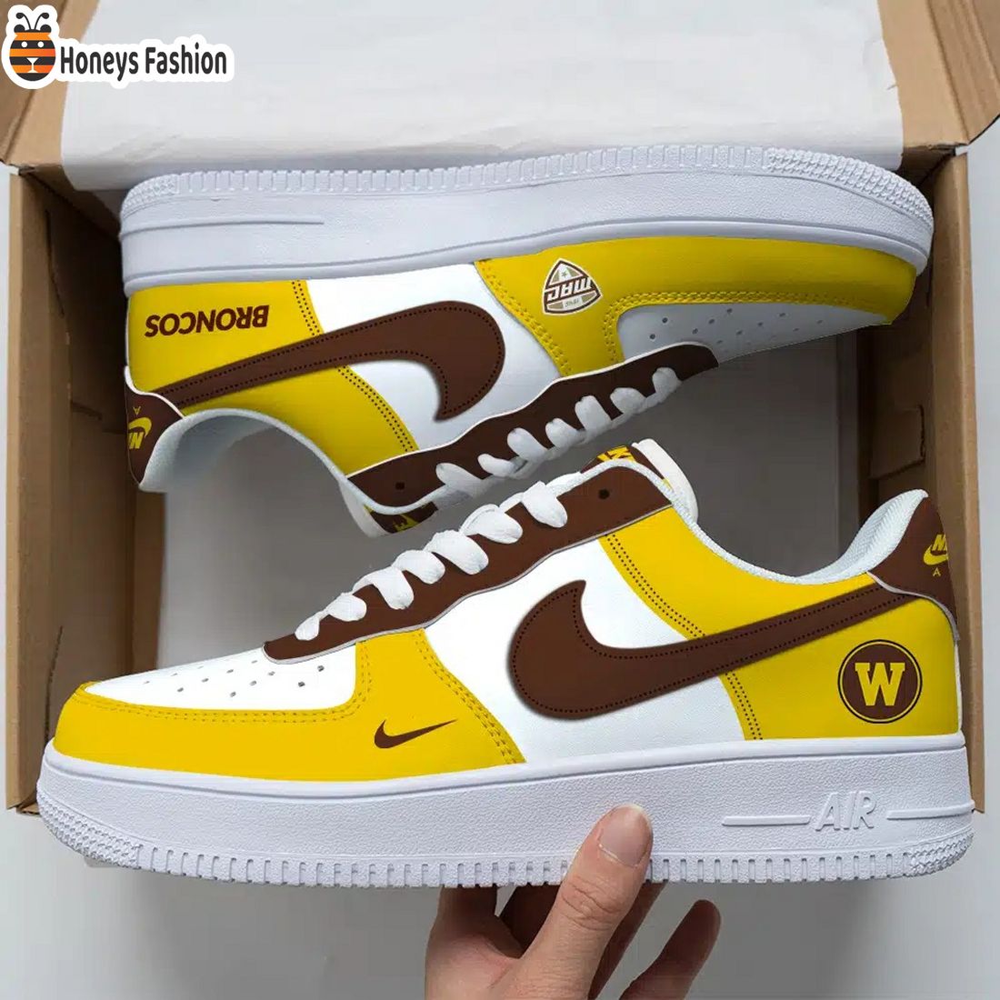 Michigan Broncos NCAA Air Force Custom Nike Air Force Sneaker