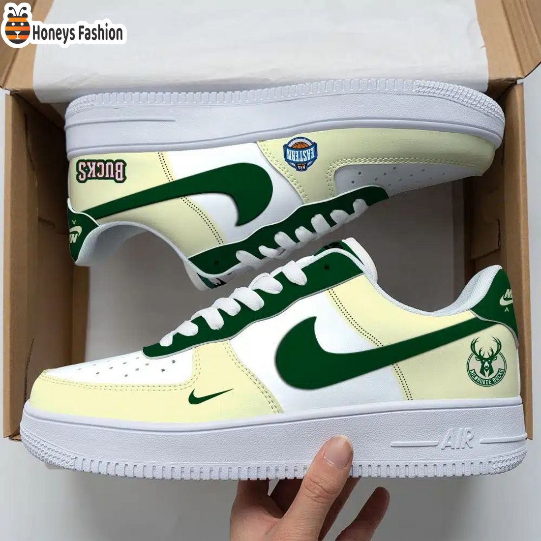 Milwaukee Bucks NBA Air Force Custom Nike Air Force Sneaker