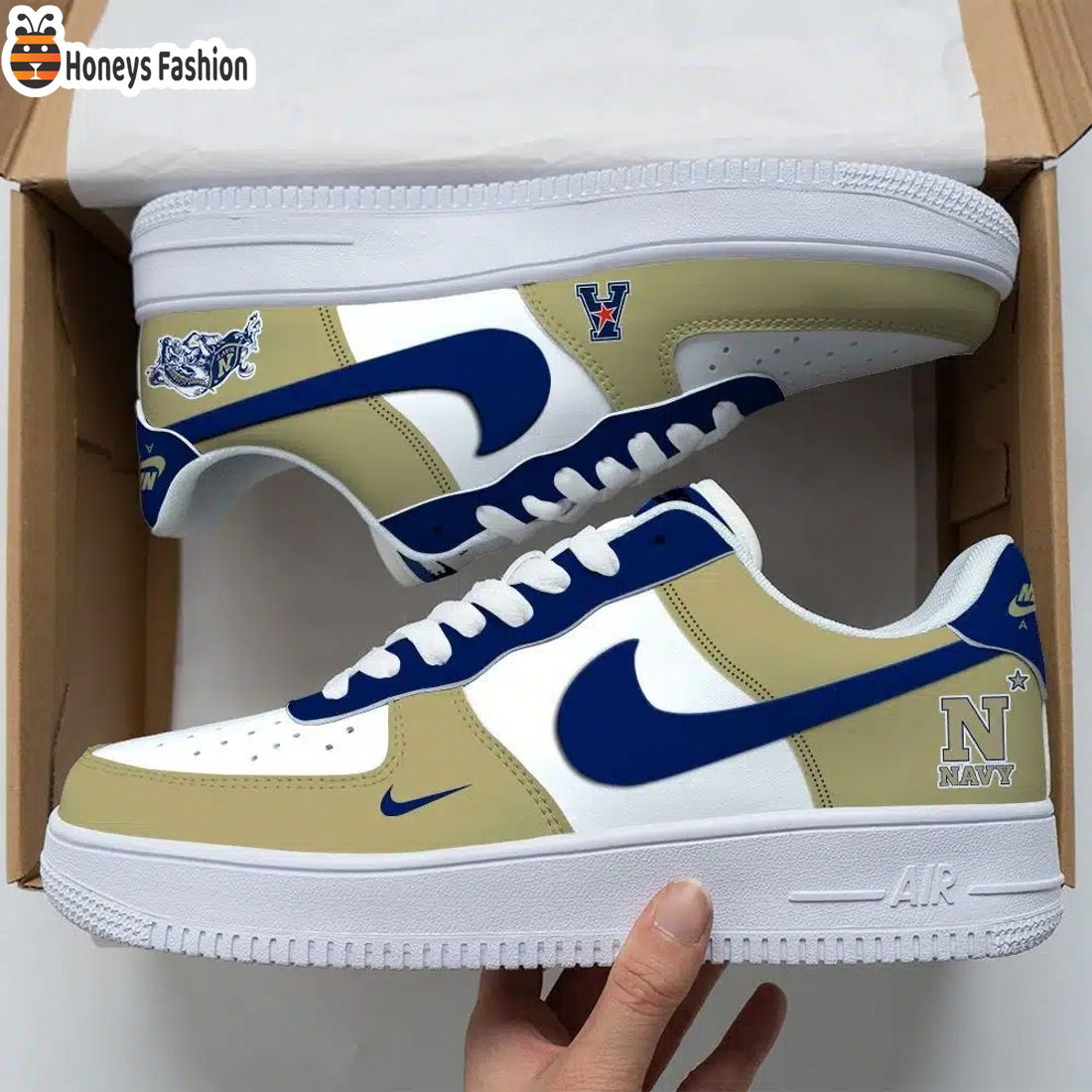Navy Midshipmen Air Force Custom Nike Air Force Sneaker