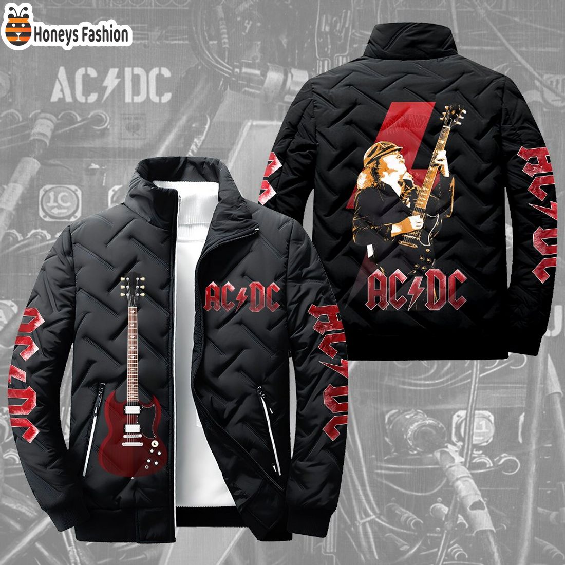 NEW ACDC Angus McKinnon Young Guitarist 2D Paddle Jacket