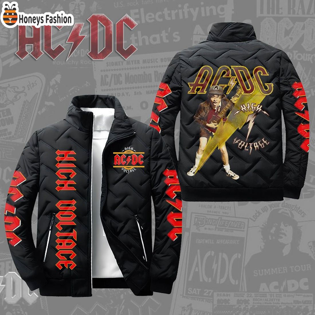 NEW ACDC Band High Voltage 2D Paddle Jacket