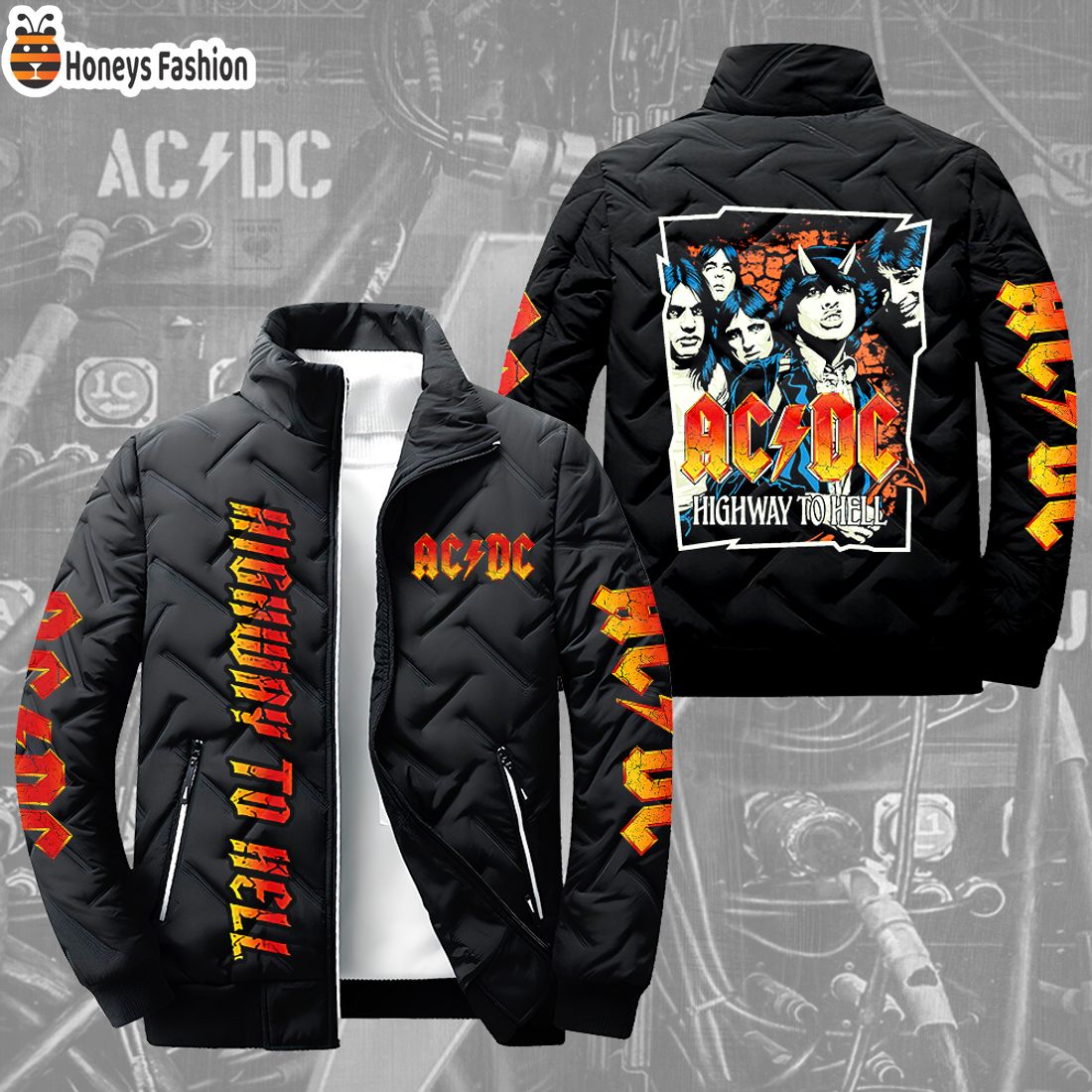 NEW ACDC Band Highway To Hell Livin’ Easy Lovin’ Free 2D Paddle Jacket
