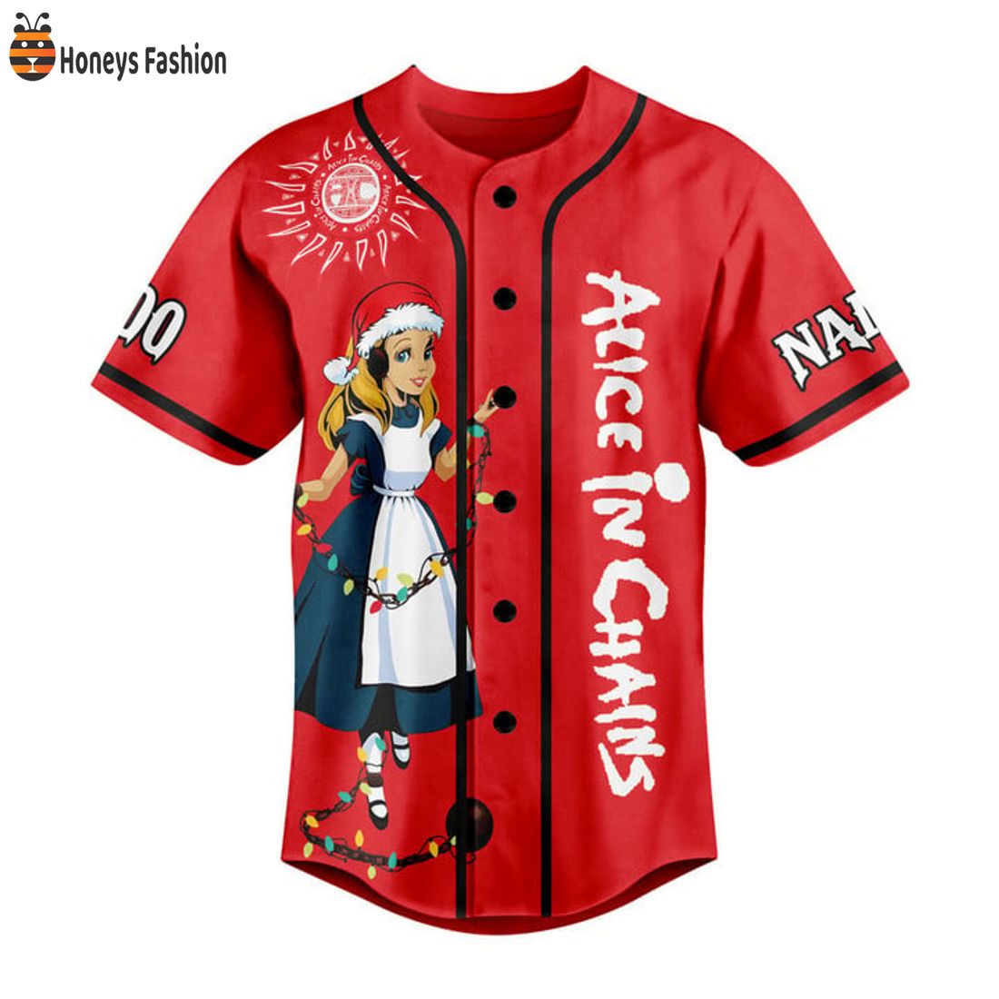 NEW Alice In Chains Wish You A Grunge Christmas Custom Name Number Baseball Jersey