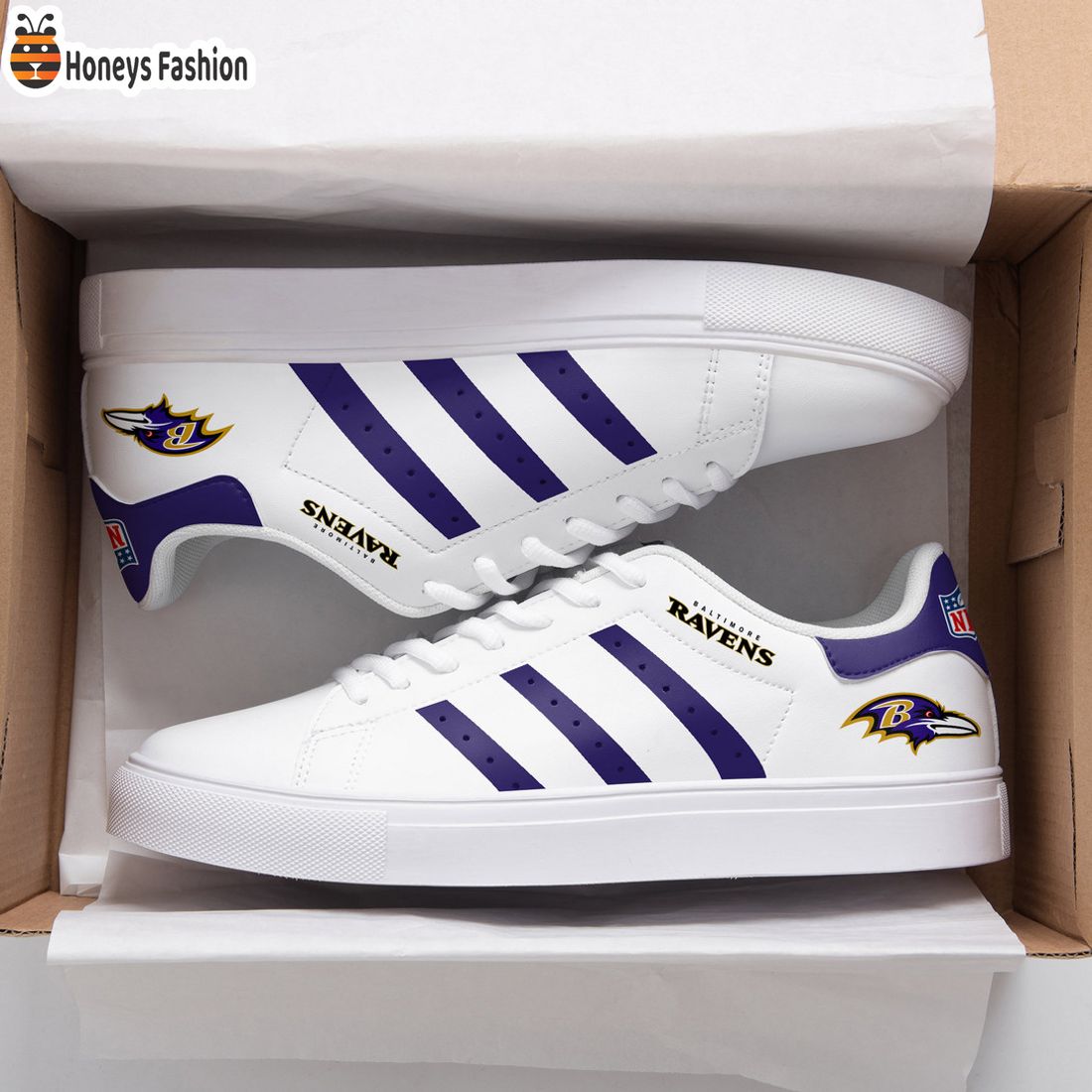 NEW  Baltimore Ravens Adidas Stan Smith Trainers