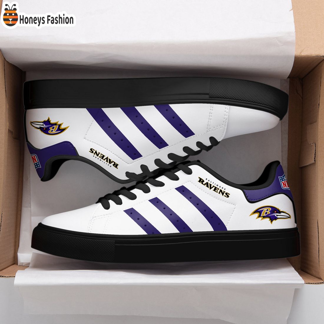 NEW  Baltimore Ravens Adidas Stan Smith Trainers