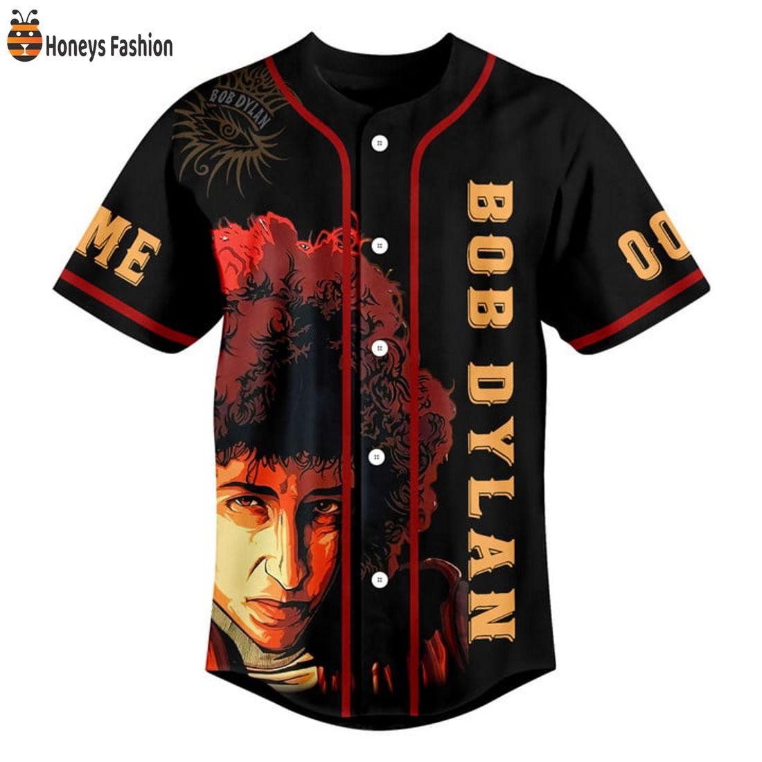 NEW Bob Dylan Fan For Life Where Words Fail Custom Name Number Baseball Jersey