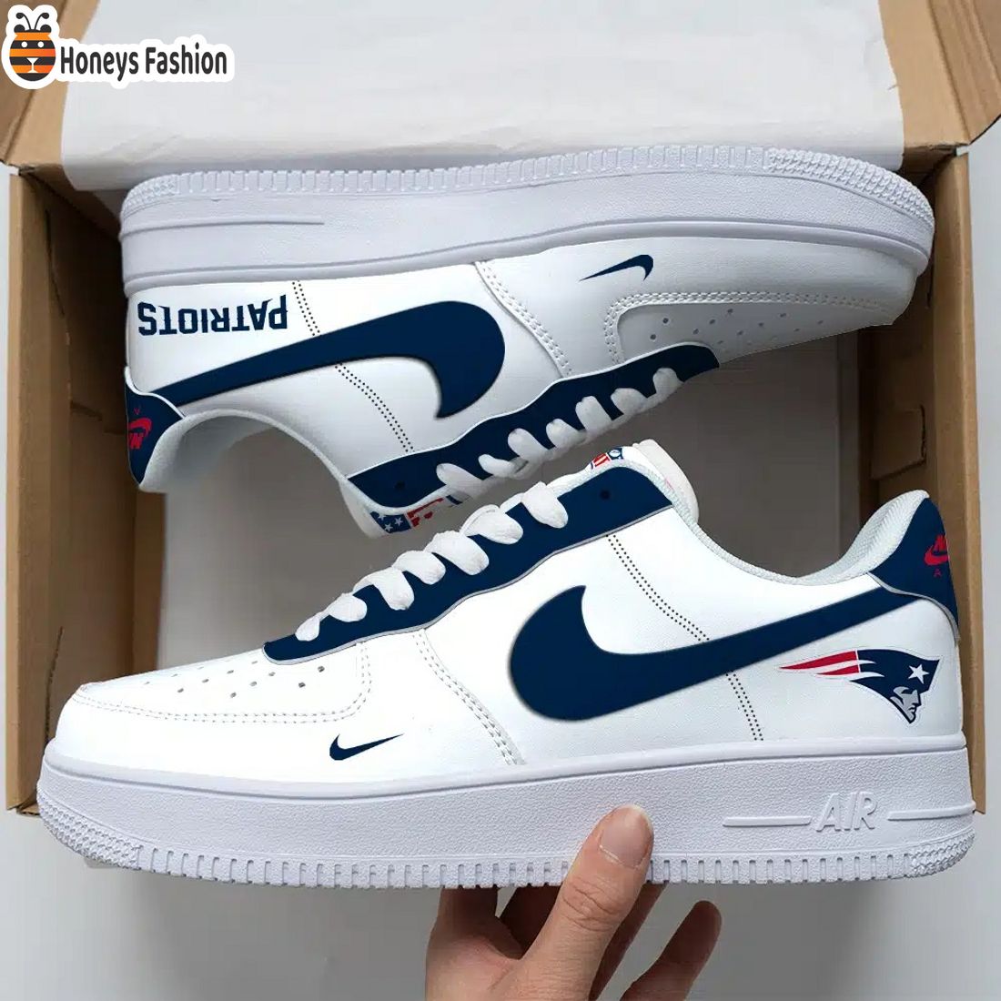 New England Patriots NFL Air Force Custom Nike Air Force Sneaker