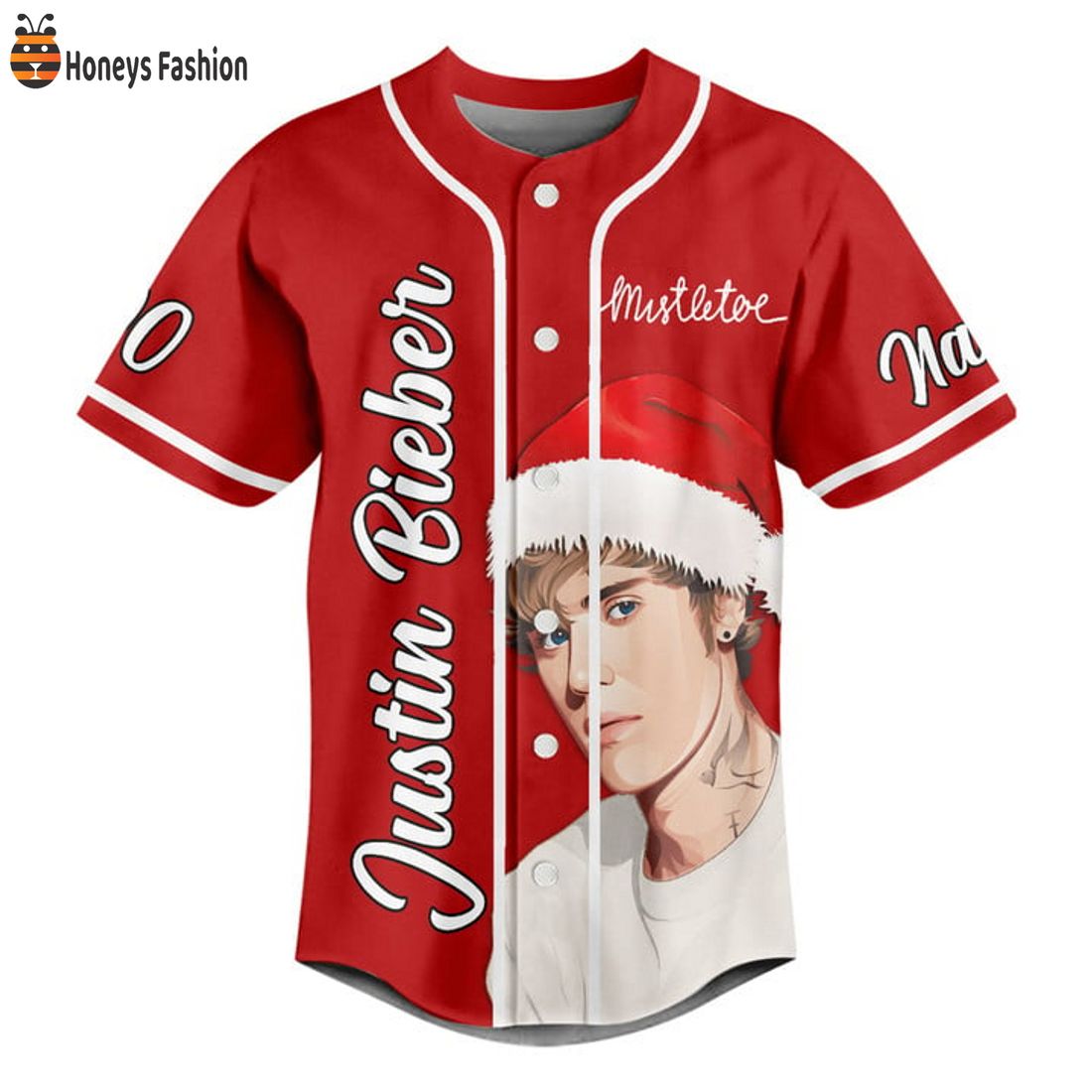 NEW Justin Bieber I’mma Be Under The Mistletoe Custom Name Number Baseball Jersey