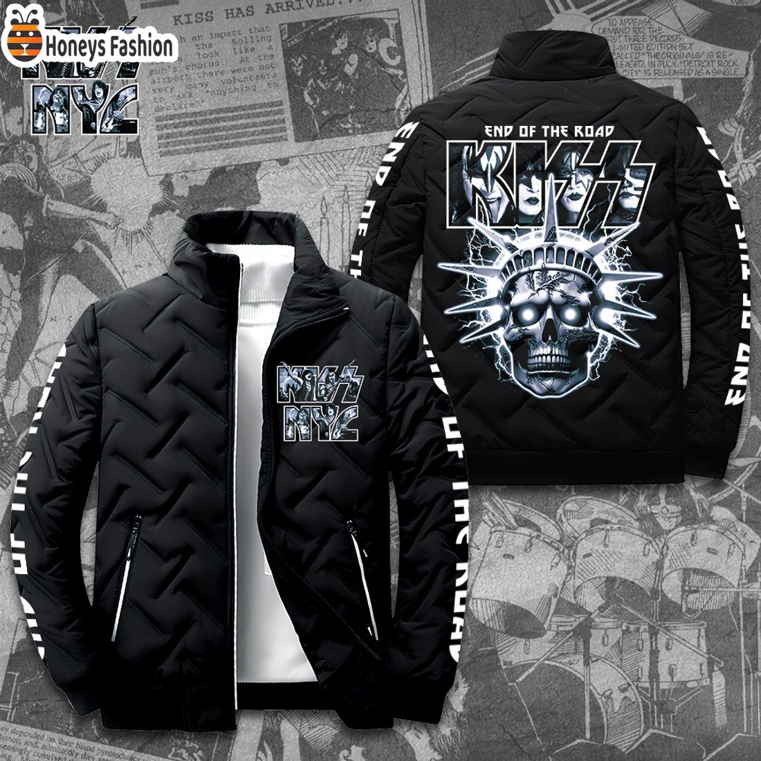 NEW Kiss Band End Of The Road 2D Paddle Jacket Ver 1