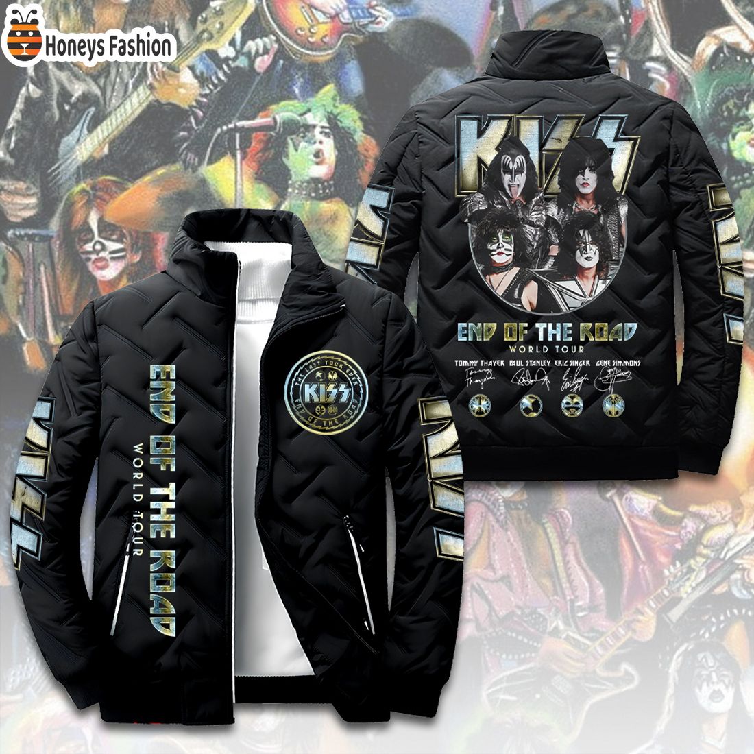 NEW Kiss Band End Of The Road World Tour Signature 2D Paddle Jacket