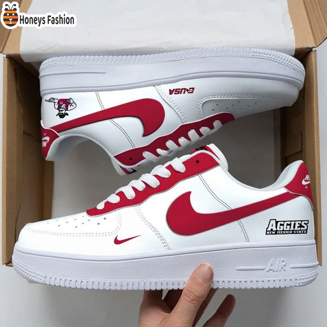 New Mexico State Aggies Air Force Custom Nike Air Force Sneaker
