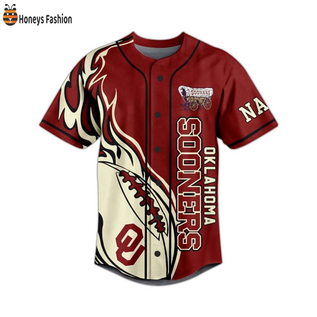 NEW Oklahoma Sooners Boomer Sonner Custom Name Baseball Jersey