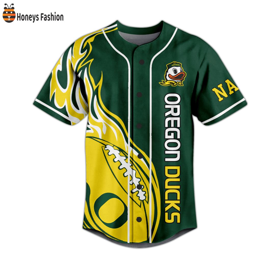 NEW Oregon Ducks Win The Day Custom Name Baseball Jersey