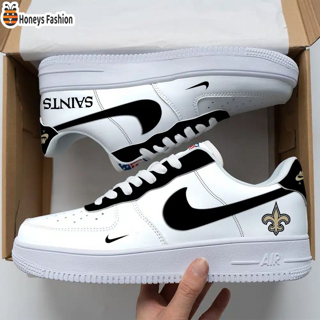 New Orleans Saints NFL Air Force Custom Nike Air Force Sneaker