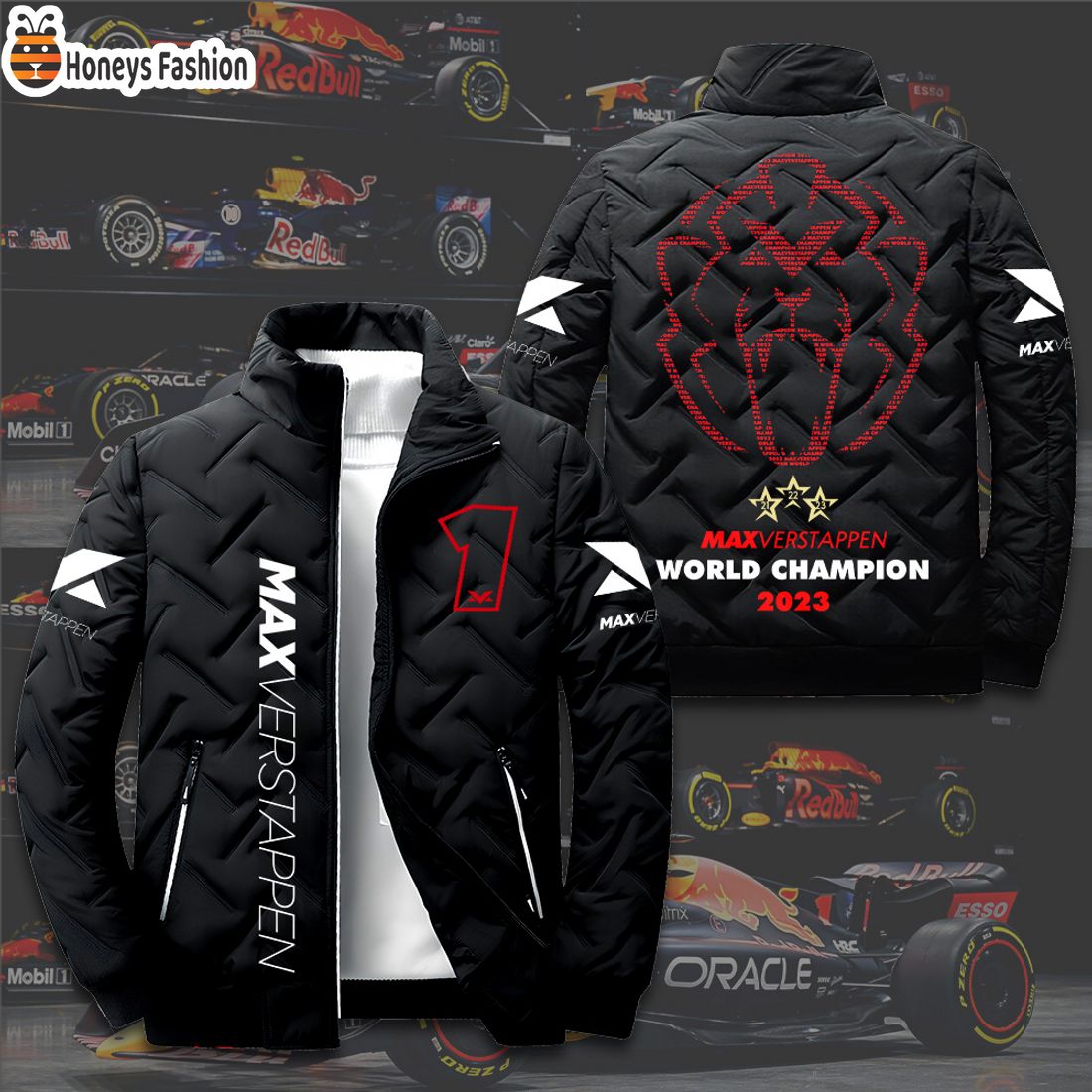 NEW Red Bull Racing F1 Maxverstappen 2D Paddle Jacket