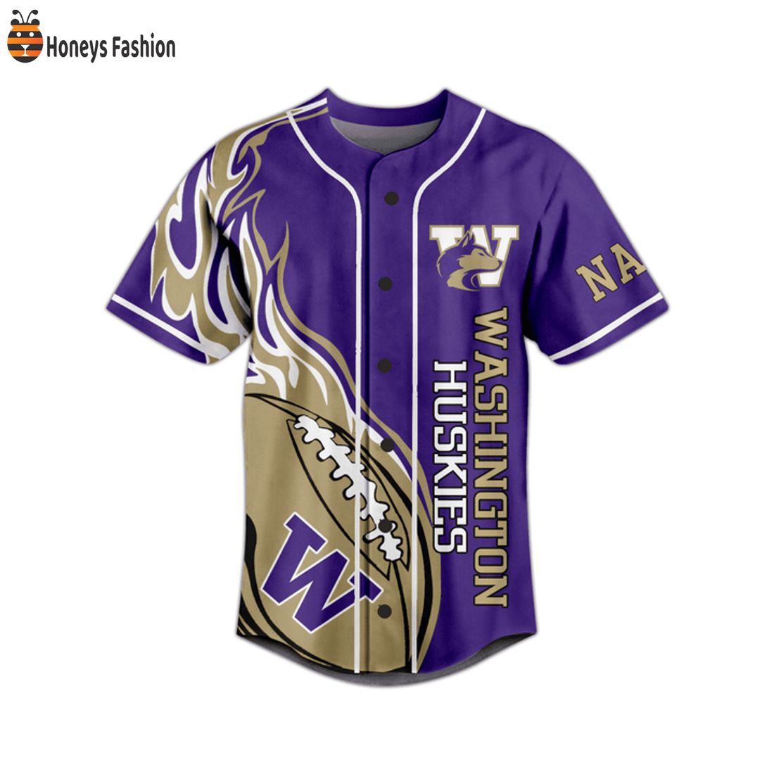 NEW Washington Huskies Real Dawgs Wear Purples Custom Name Baseball Jersey