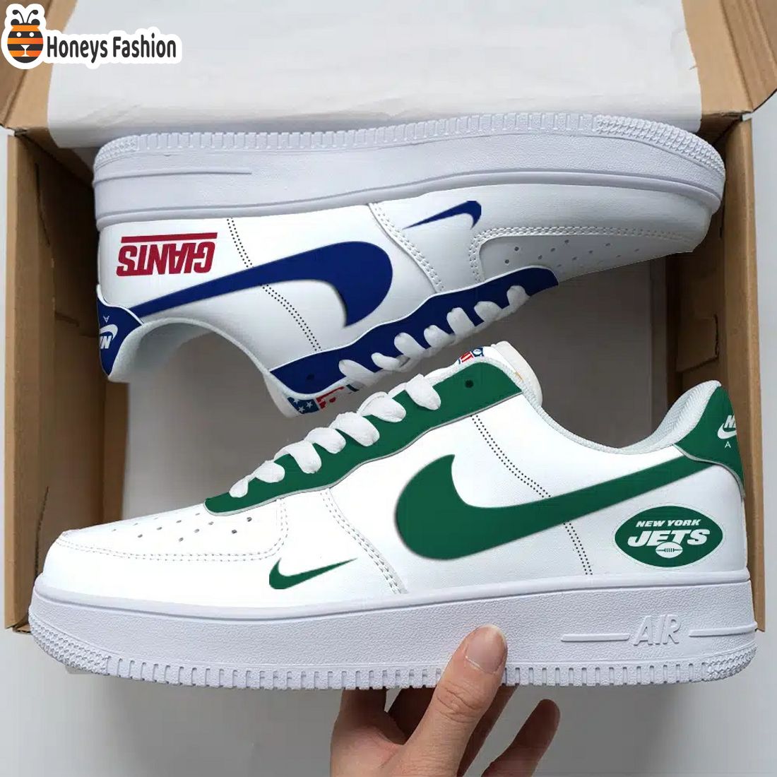 New York Giants x New York Jets Air Force Custom Nike Air Force Sneaker