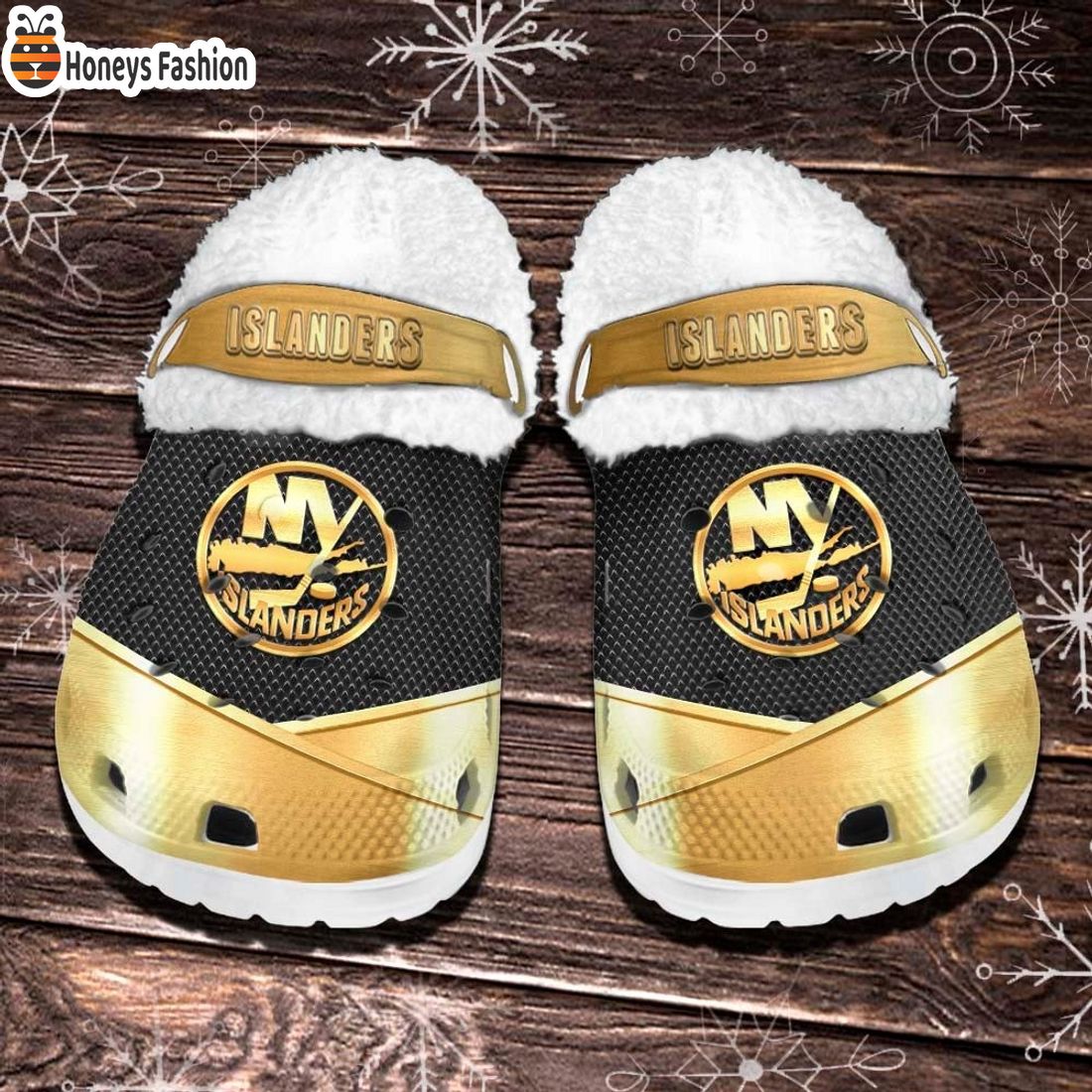 New York Islanders NHL Fleece Crocs Clogs Shoes