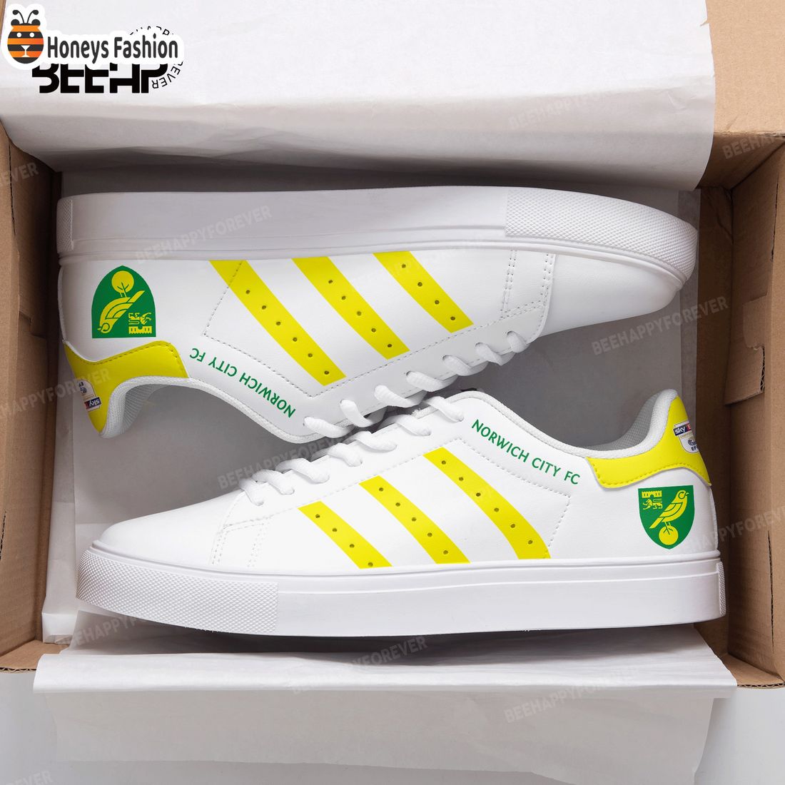 Norwich City FC EFL Adidas Stan Smith Trainers