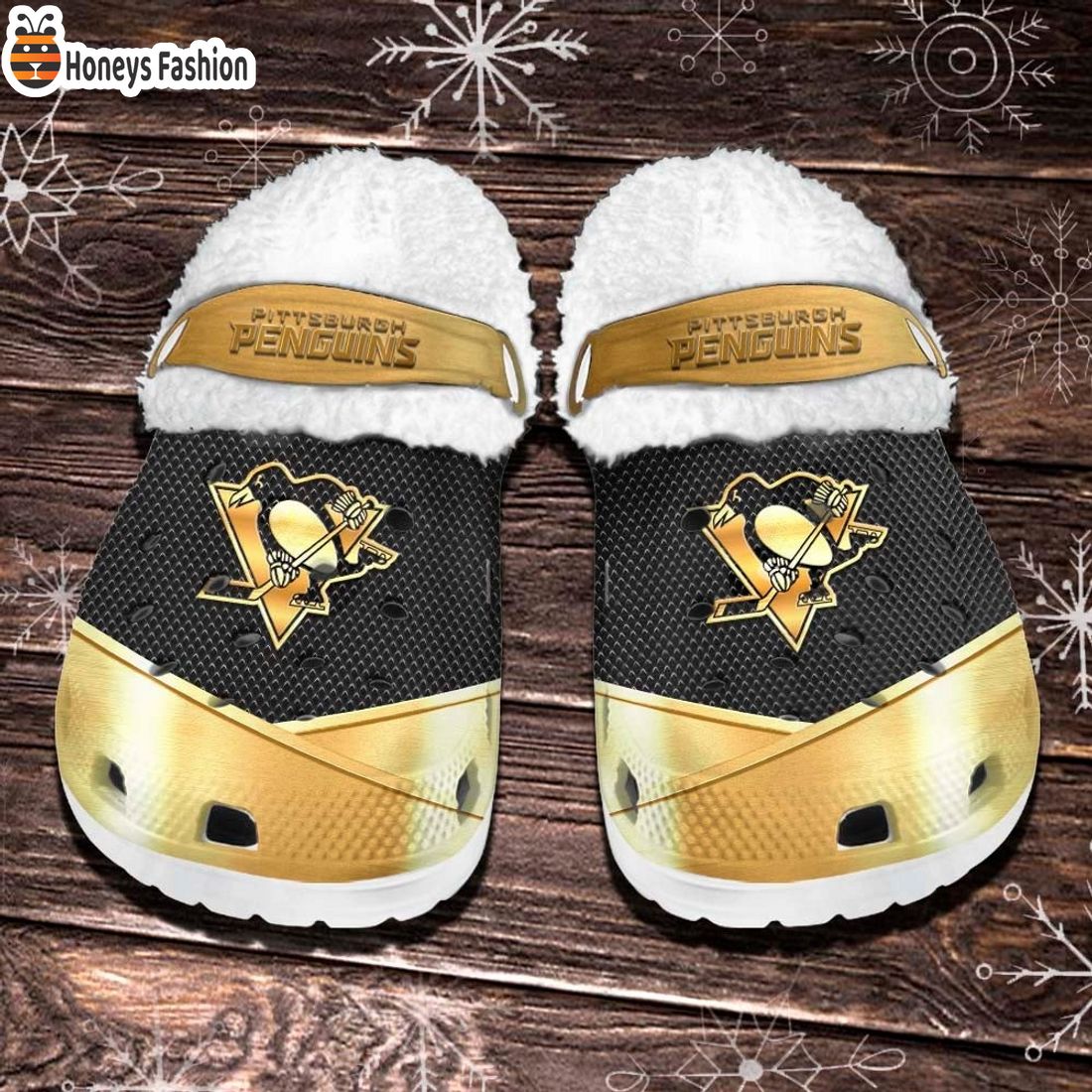Pittsburgh Penguins NHL Fleece Crocs Clogs Shoes