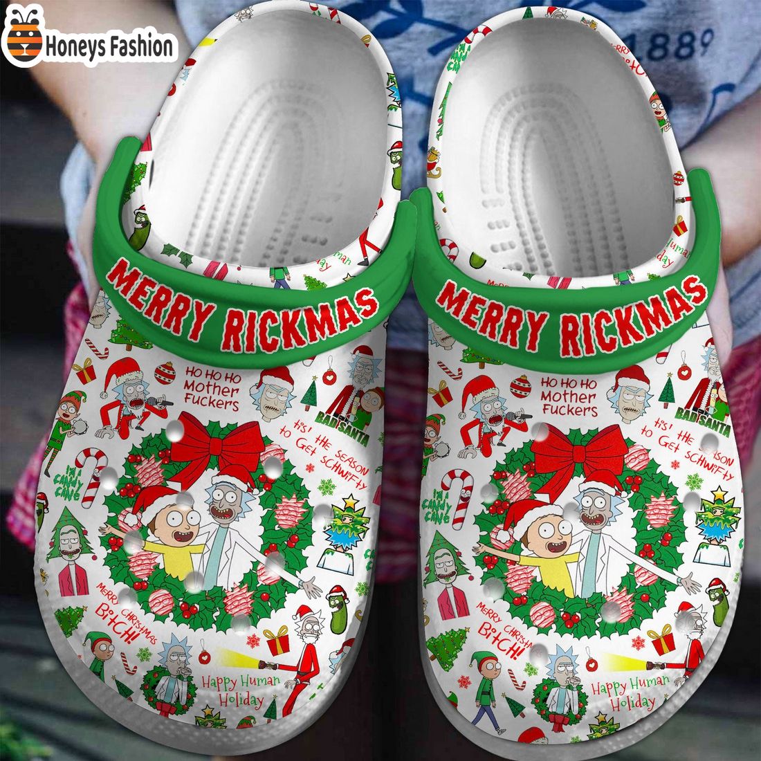 Rick and Morty Merry Rickmas Crocs Clog Shoes