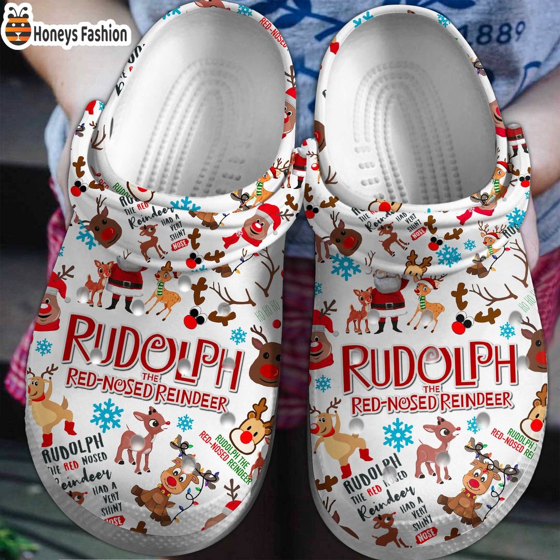 Rudolph the Red-Nosed Reindeer Christmas Crocs Clog Shoes