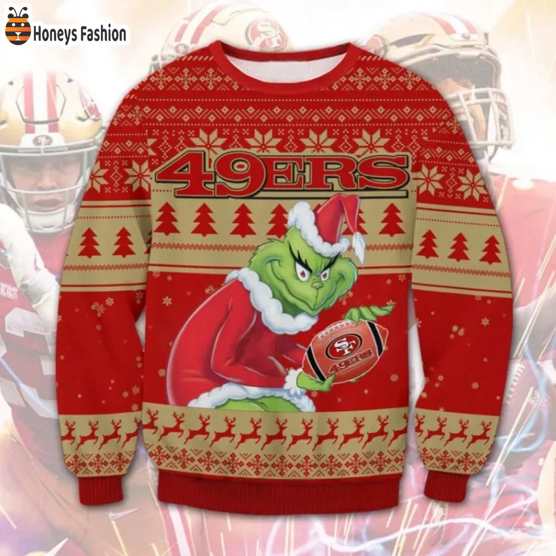 San Francisco 49ers Grinch Ugly Christmas Sweater