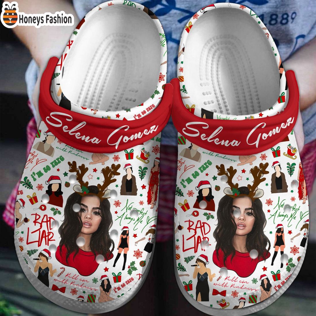 Selena Gomez Bad Liar Christmas Crocs Clog Shoes