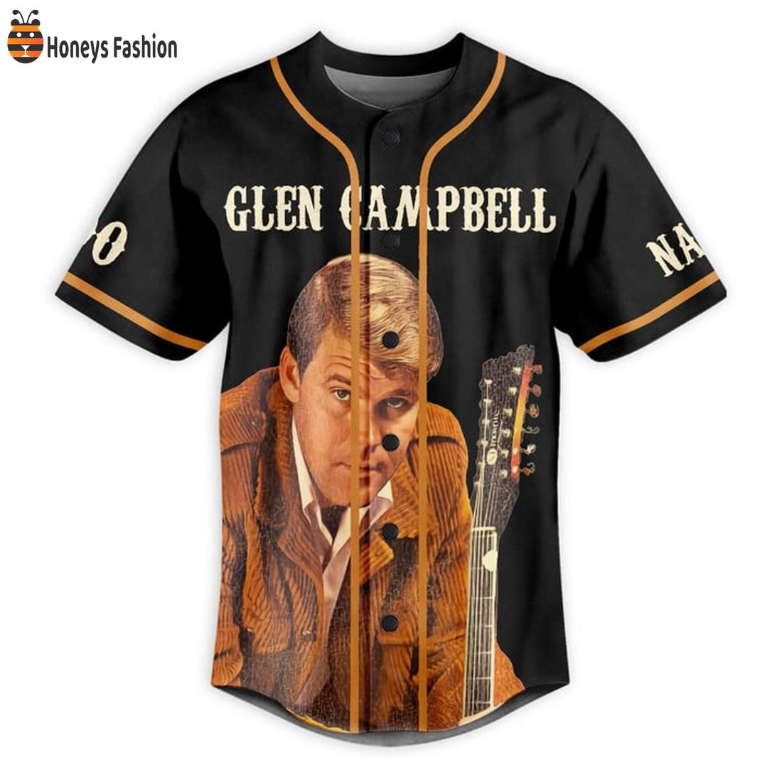 SELLER Glen Campbell I Really Don’t Mind The Rain Personalized Name Number Baseball Jersey