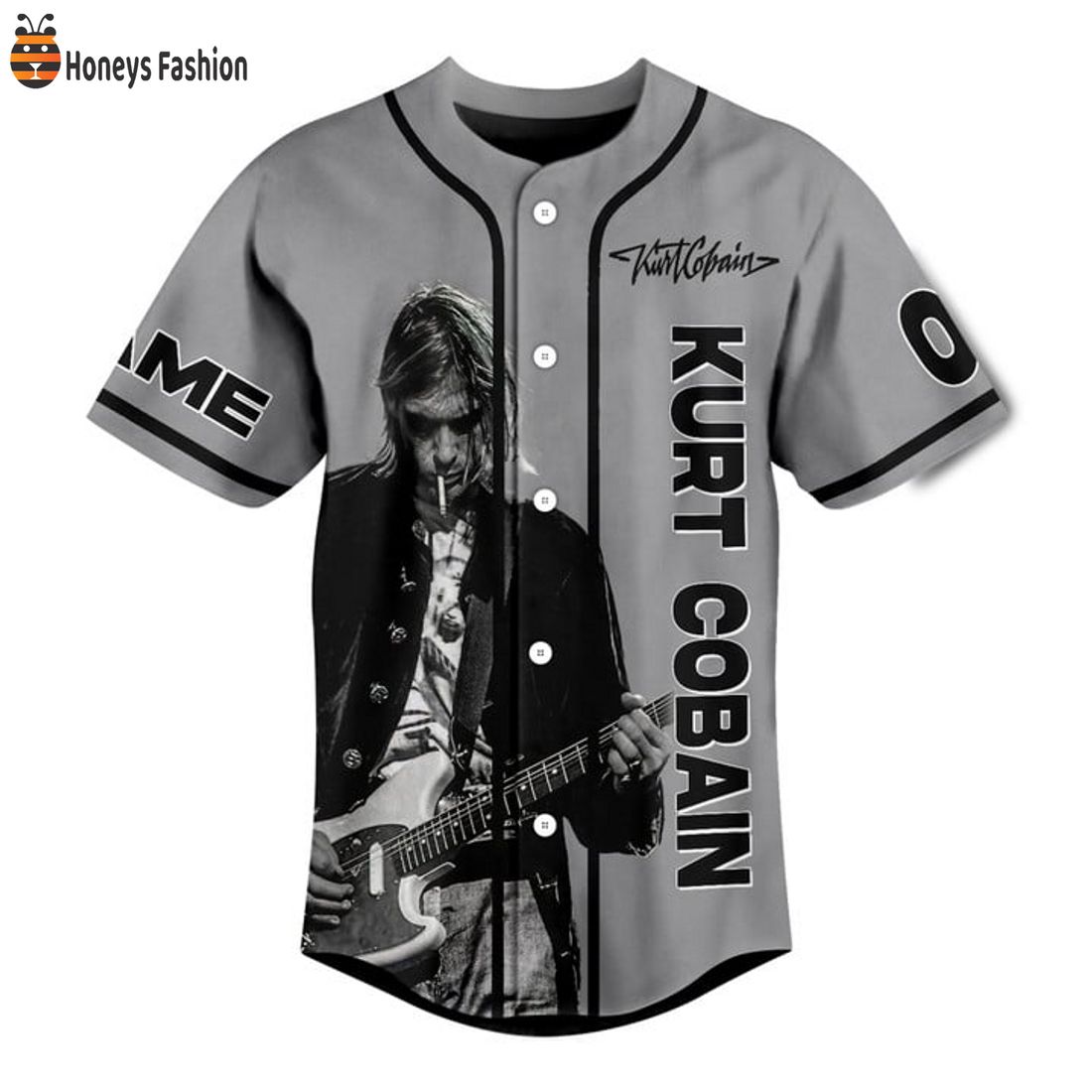 SELLER Nirvana Kurt Cobain Personalized Name Number Baseball Jersey