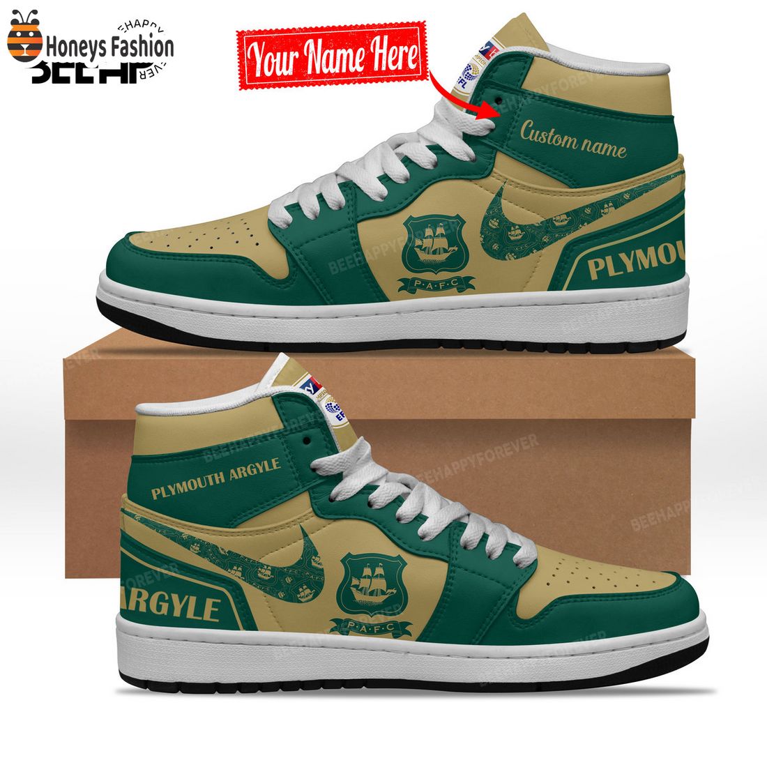 SELLER Plymouth Argyle Custom Nike Air Jordan High Sneaker