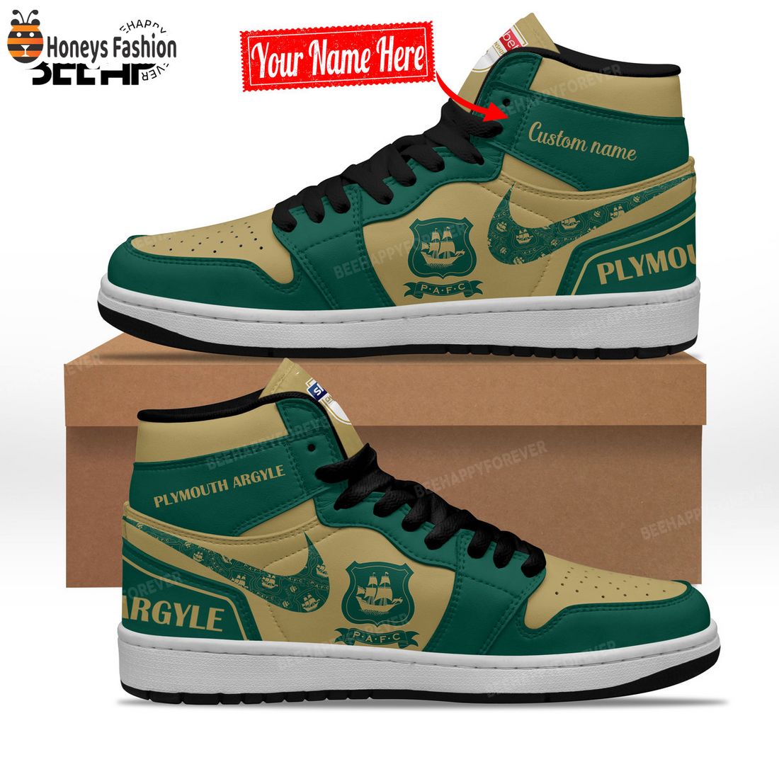 SELLER Plymouth Argyle Custom Nike Air Jordan High Sneaker