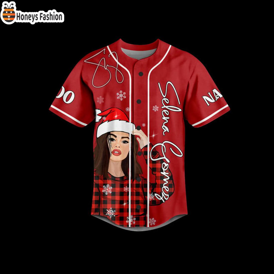 SELLER Selena Gomez Can’t Keep Christmas To My Self Personalized Name Number Baseball Jersey