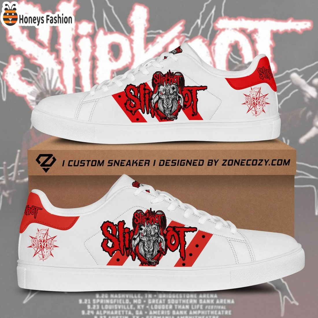 Slipknot band red ver 2 stan smith adidas shoes
