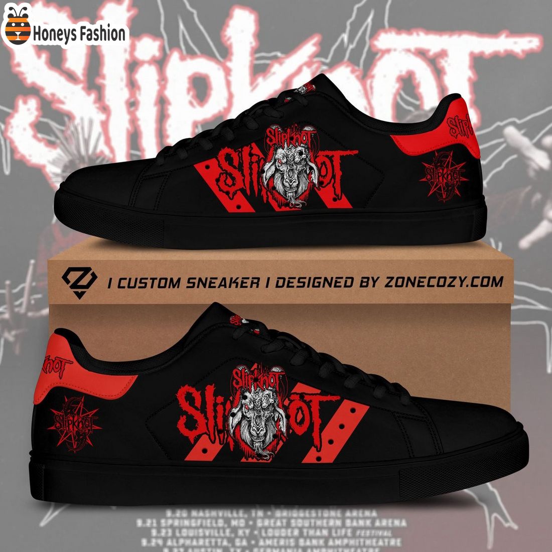 Slipknot band red ver 2 stan smith adidas shoes