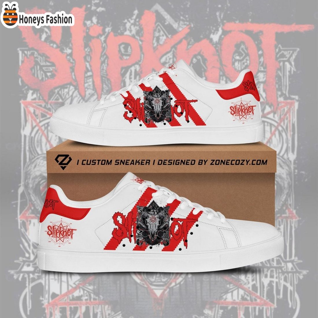 Slipknot band red ver 6 stan smith adidas shoes