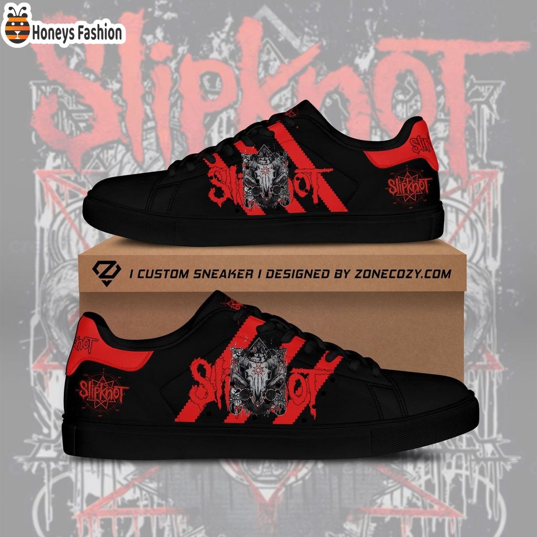 Slipknot band red ver 7 stan smith adidas shoes