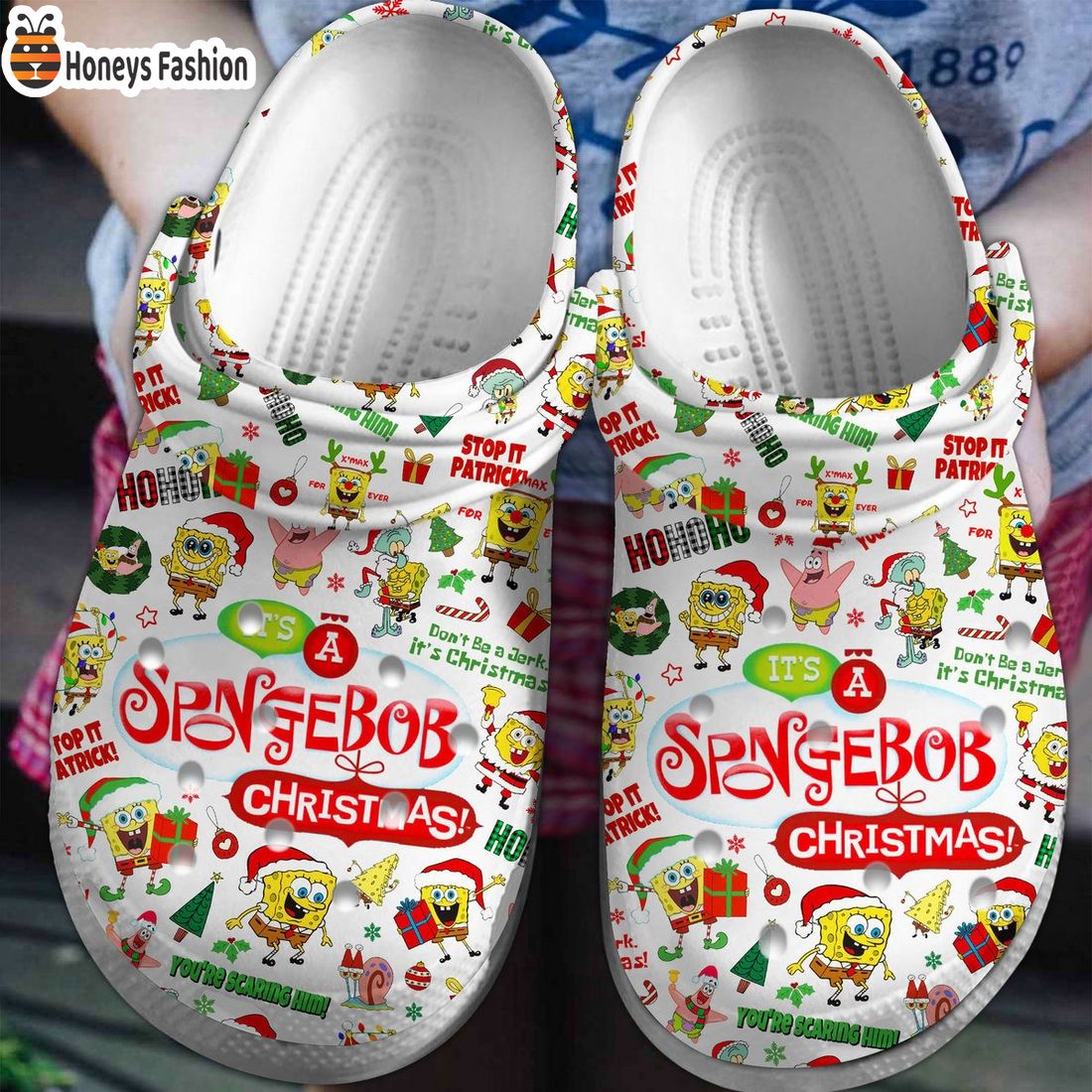 SpongeBob SquarePants Christmas Crocs Clog Shoes