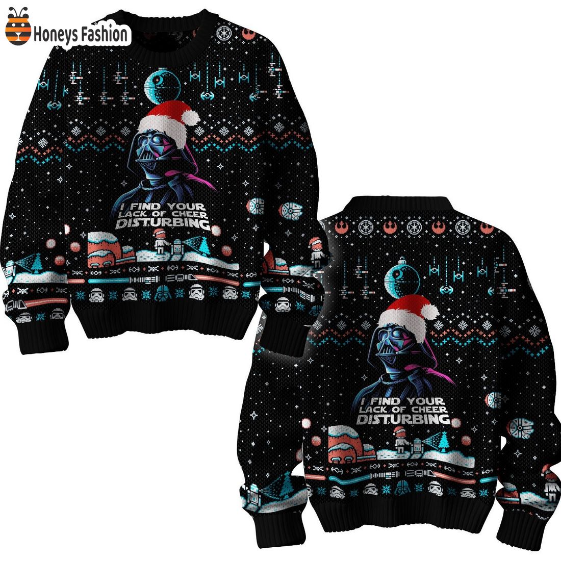 Star Wars Find Your Lack Of Cheer Disturbing Ugly Christmas Sweater
